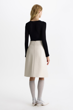 Юбка Айвори из итальянской экокожи